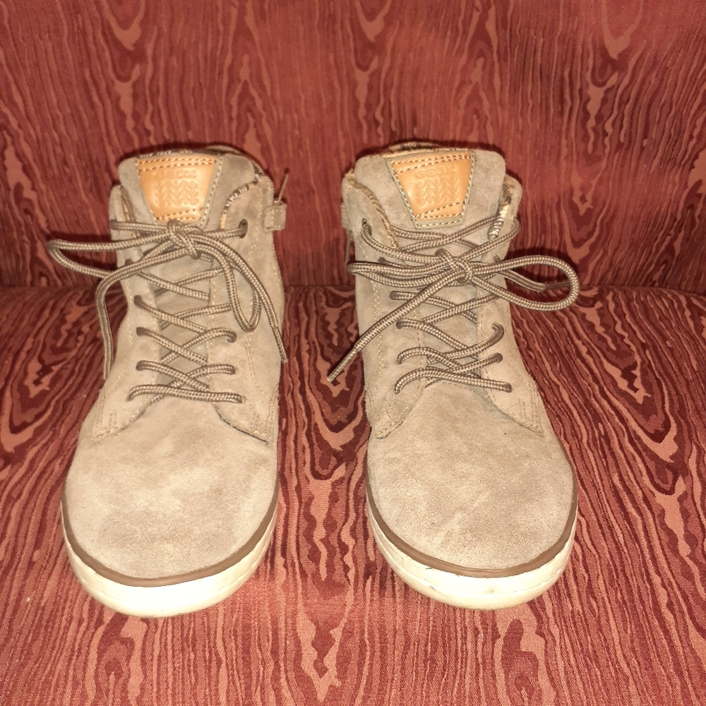 GEOX BROWN SUEDE UPPER WITH FABRIC MEN'S SIZE 7